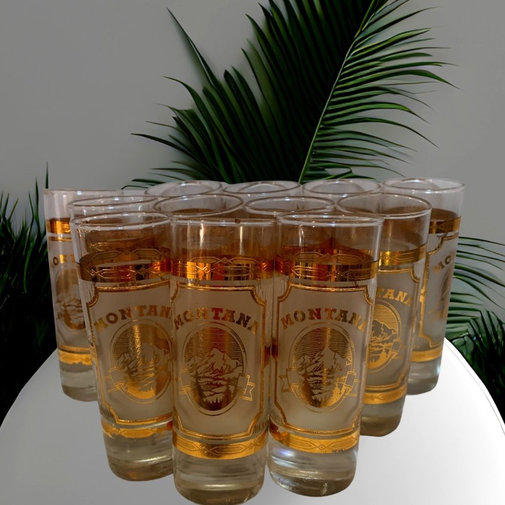 24 karats Gold Plated Glass Shots